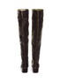 Back View - Click To Enlarge - GIANVITO ROSSI - 'Rolling' knee high velvet boots