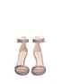 Front View - Click To Enlarge - GIANVITO ROSSI - 'Portofino' holographic lamé sandals