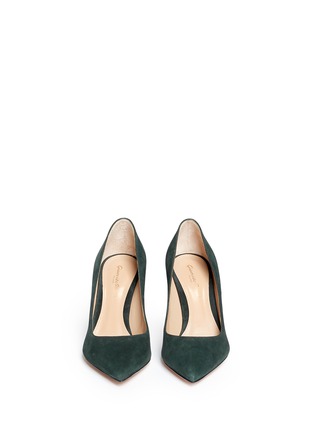 Front View - Click To Enlarge - GIANVITO ROSSI - 'Gianvito' suede pumps