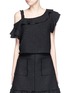 Main View - Click To Enlarge - PROENZA SCHOULER - Ruffle one-shoulder tweed cropped top