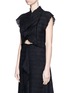 Front View - Click To Enlarge - PROENZA SCHOULER - Frayed tweed ruffle cropped top