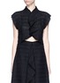 Main View - Click To Enlarge - PROENZA SCHOULER - Frayed tweed ruffle cropped top