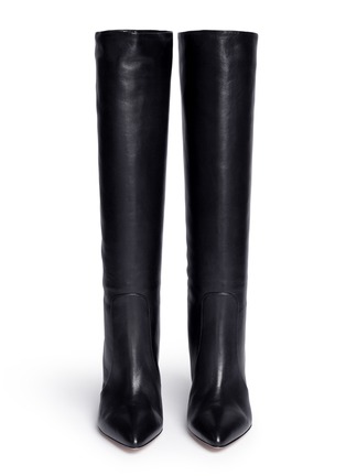Front View - Click To Enlarge - GIANVITO ROSSI - 'Dana' knee high nappa leather boots