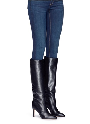 Figure View - Click To Enlarge - GIANVITO ROSSI - 'Dana' knee high nappa leather boots