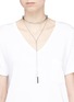 Figure View - Click To Enlarge - W. BRITT - 'Toggle' onyx silver double wrap choker necklace