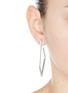 Figure View - Click To Enlarge - W. BRITT - 'Hoop Link' silver angular hoop earrings