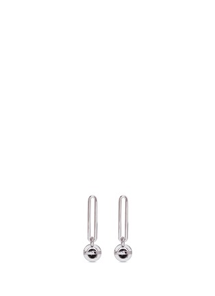 Main View - Click To Enlarge - W. BRITT - 'Cross Link Mini Dangle' onyx drop earrings