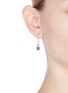 Figure View - Click To Enlarge - W. BRITT - 'Cross Link Mini Dangle' onyx drop earrings