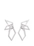 Main View - Click To Enlarge - W. BRITT - 'Interlocking Angle' silver angular hoop earrings
