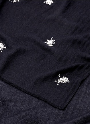 Detail View - Click To Enlarge - JANAVI - 'Diamonds Are Forever' embellished cashmere scarf