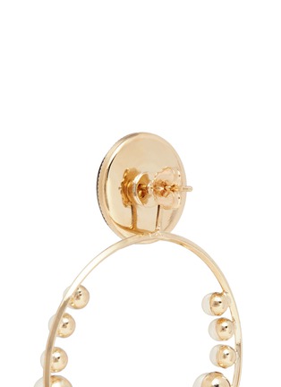 Detail View - Click To Enlarge - ANTON HEUNIS - Swarovski pearl detachable hoop disc earrings