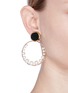 Figure View - Click To Enlarge - ANTON HEUNIS - Swarovski pearl detachable hoop disc earrings