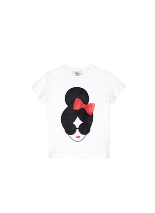 Main View - Click To Enlarge - ALICE & OLIVIA - 'Stacey's Face' cotton jersey kids T-shirt