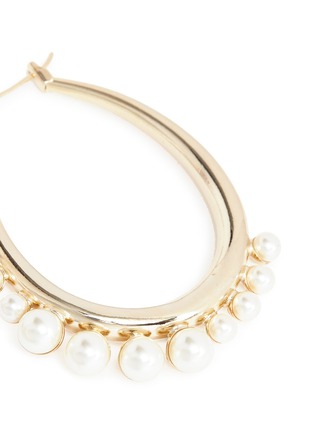 Detail View - Click To Enlarge - ANTON HEUNIS - Swarovski pearl hoop earrings