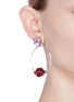 Figure View - Click To Enlarge - ANTON HEUNIS - Crystal heart and lips detachable hoop earrings