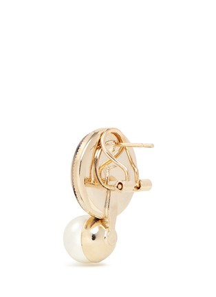 Detail View - Click To Enlarge - ANTON HEUNIS - Swarovski pearl disc earrings