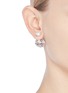 Figure View - Click To Enlarge - CZ BY KENNETH JAY LANE - Cubic zirconia glass pearl floral earrings
