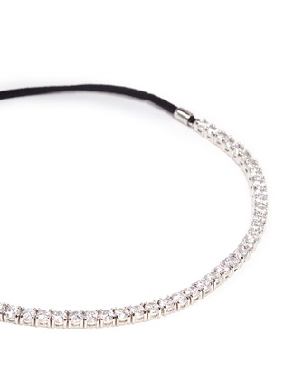 Detail View - Click To Enlarge - CZ BY KENNETH JAY LANE - Cubic zirconia link suede choker