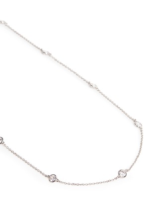 Detail View - Click To Enlarge - CZ BY KENNETH JAY LANE - Bezel set cubic zirconia station necklace