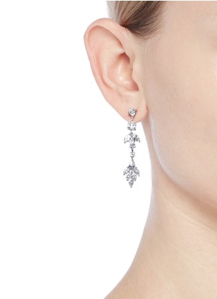 Figure View - Click To Enlarge - CZ BY KENNETH JAY LANE - Cubic zirconia link earrings