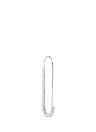 Detail View - Click To Enlarge - CZ BY KENNETH JAY LANE - Cubic zirconia safety pin earrings