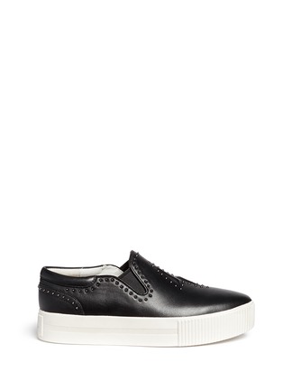 Main View - Click To Enlarge - ASH - 'Kripton' stud leather skate slip-ons