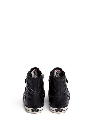 Back View - Click To Enlarge - ASH - 'Virgin' buckle leather high top sneakers