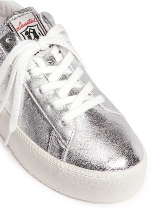 Detail View - Click To Enlarge - ASH - 'Cult' metallic leather platform sneakers
