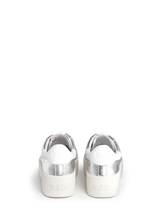 Back View - Click To Enlarge - ASH - 'Cult' metallic leather platform sneakers