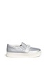 Main View - Click To Enlarge - ASH - 'Jem' pyramid stud metallic leather slip-ons