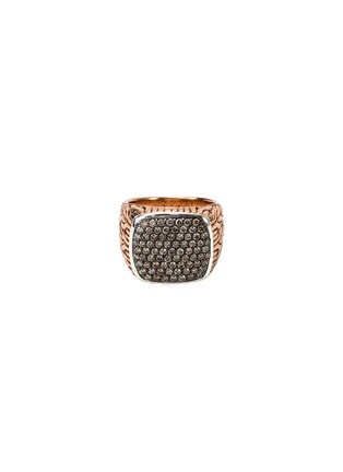 Main View - Click To Enlarge - JOHN HARDY - Diamond bronze silver large signet ring