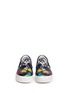 Front View - Click To Enlarge - ASH - 'Jam' geometric butterfly print leather skate slip-ons