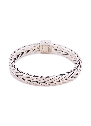 Figure View - Click To Enlarge - JOHN HARDY - Onyx silver weave effect link chain bracelet