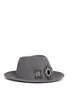 Main View - Click To Enlarge - MY BOB - 'Tribecca' jewelled appliqué rabbit furfelt fedora hat