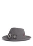 Figure View - Click To Enlarge - MY BOB - 'Tribecca' jewelled appliqué rabbit furfelt fedora hat