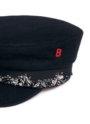 Detail View - Click To Enlarge - MY BOB - 'Stewart' embellished wool boyish cap