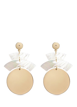 Main View - Click To Enlarge - ELIZABETH AND JAMES - 'Terri' shell plate coin drop earrings