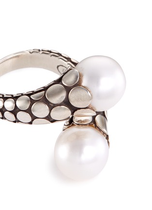 Detail View - Click To Enlarge - JOHN HARDY - Freshwater pearl silver bypass ring