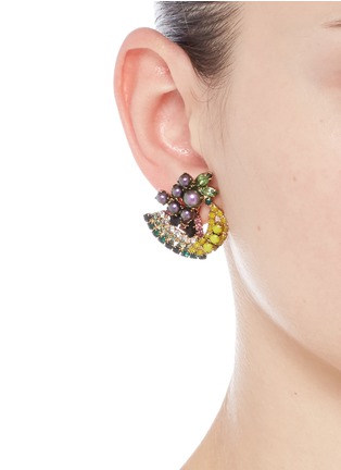 Figure View - Click To Enlarge - ELIZABETH COLE - 'Petite Fruit Salad' Swarovski crystal earrings