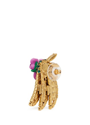 Detail View - Click To Enlarge - ELIZABETH COLE - 'Banana' Swarovski crystal earrings