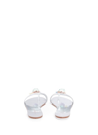Back View - Click To Enlarge - SOPHIA WEBSTER - 'Jada' tassel mirror leather slide sandals