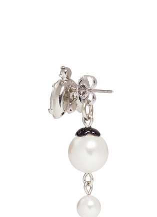 Detail View - Click To Enlarge - JOOMI LIM - 'Monochrome Chic' Swarovski crystal and pearl drop earrings