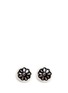 Main View - Click To Enlarge - JOOMI LIM - 'Monochrome Chic' floral Swarovski pearl stud earrings