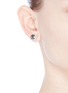 Figure View - Click To Enlarge - JOOMI LIM - 'Monochrome Chic' floral Swarovski pearl stud earrings