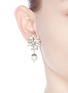 Figure View - Click To Enlarge - JOOMI LIM - 'Monochrome Chic' floral Swarovski crystal and pearl earrings