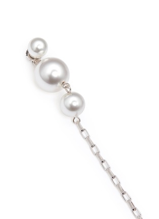 Detail View - Click To Enlarge - JOOMI LIM - Swarovski pearl chain drop earrings