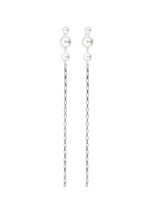 Main View - Click To Enlarge - JOOMI LIM - Swarovski pearl chain drop earrings