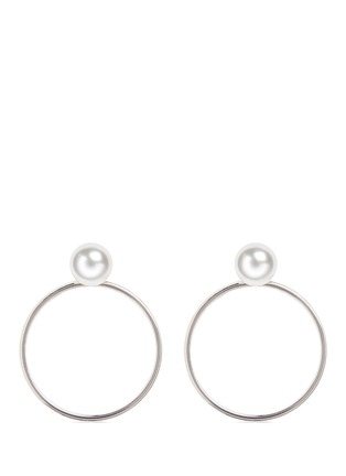 Main View - Click To Enlarge - JOOMI LIM - Swarovski pearl detachable hoop earrings