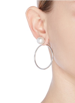 Figure View - Click To Enlarge - JOOMI LIM - Swarovski pearl detachable hoop earrings