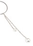  - JOOMI LIM - Asymmetric detachable Swarovski pearl chain drop hoop earrings